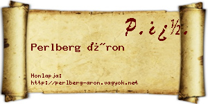 Perlberg Áron névjegykártya
